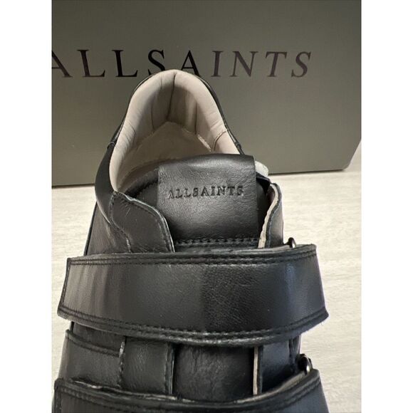 All Saints Men's Sz 12 US/45 EU Jonah Strap Black Leather Shoes - Picture 5 of 9